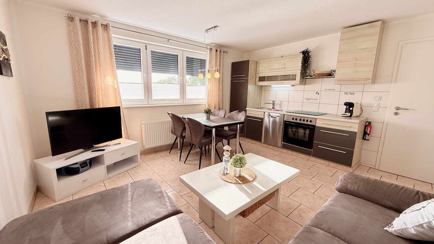Wohnbereich Ferienwohnung MeerRuhe Dahme an der Ostsee